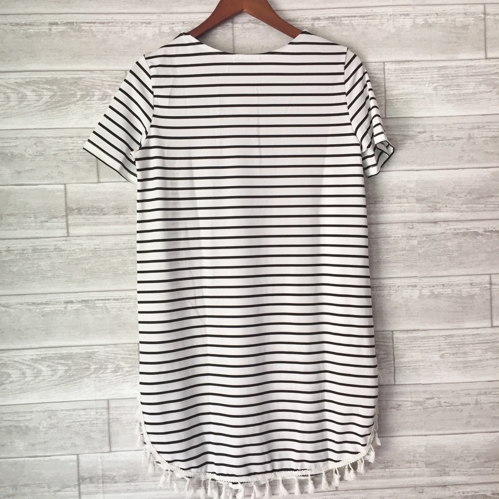 LAST: Small Striped Fringe Dress - Picture 8 of 8